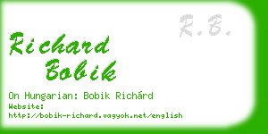 richard bobik business card